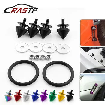 

4 Pcs of Pack Car Truck Spike Front Bumper Hatch Lids Quick Release Fasteners Nuts Bolt Alloy Quick Release Fasteners Kit QRF015