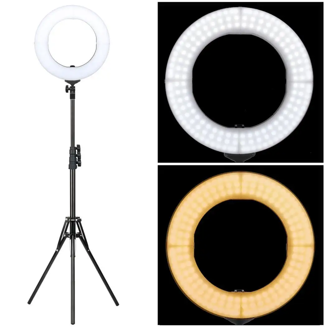 

LED Beauty Ring Fill Light Photography Self-Timer Lamp Stepless 35cm/13.8inch Dimming 82-195cm/32.3-76.8inch