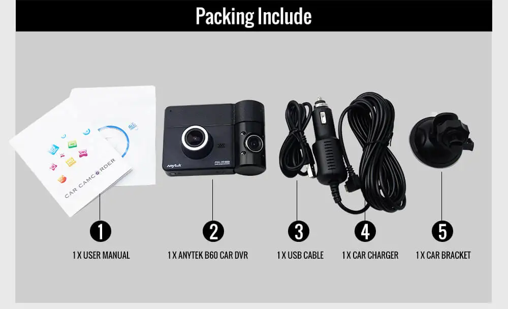 Anytek B60 Car DVR Dash Camera Detector (10)