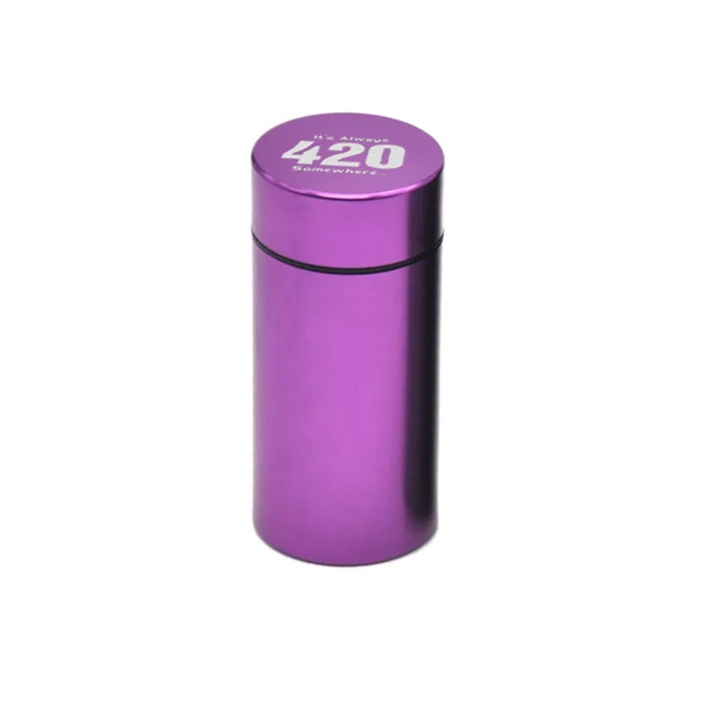 Водонепроницаемый резиновый герметичный алюминиевый чехол для таблеток с логотипом, контейнер, чехол для хранения - Цвет: Purple-420-Hornet
