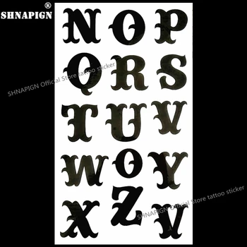 

SHNAPIGN English Letters Temporary Tattoo Body Art Arm Flash Tattoo Stickers 17*10cm Waterproof Fake Henna Painless Sticker