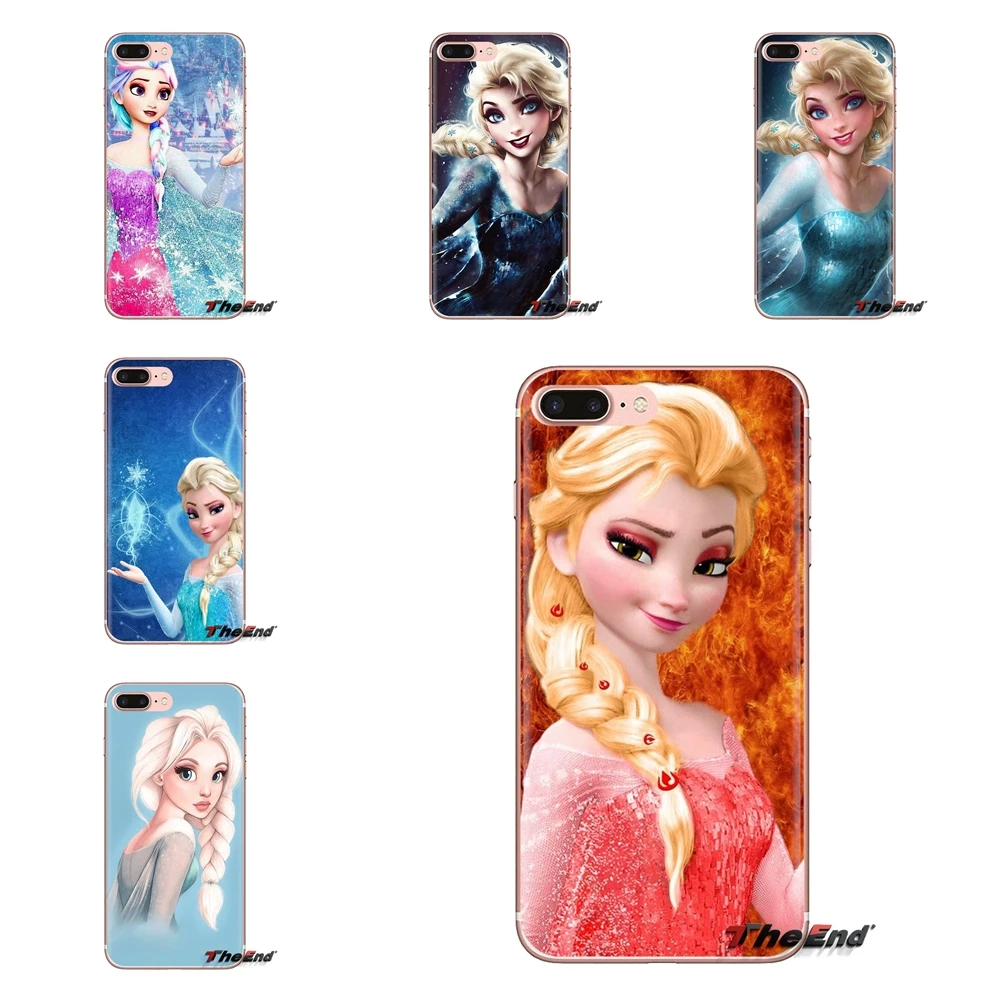 

Soft Silicone Case For Samsung Galaxy S3 S4 S5 Mini S6 S7 Edge S8 S9 S10 Plus Note 3 4 5 8 9 girl Punk Elsa Anna Tattoo Princess