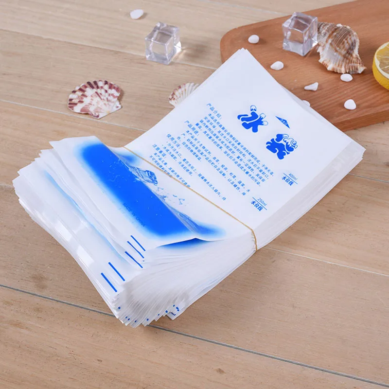 10 шт./лот многоразовые гелевые пузырьки со льдом сухой охлаждающий ледяной пакет пластик сумка для пикника для питья еды контейнер для ланча Гель Физической холодный лед сумка