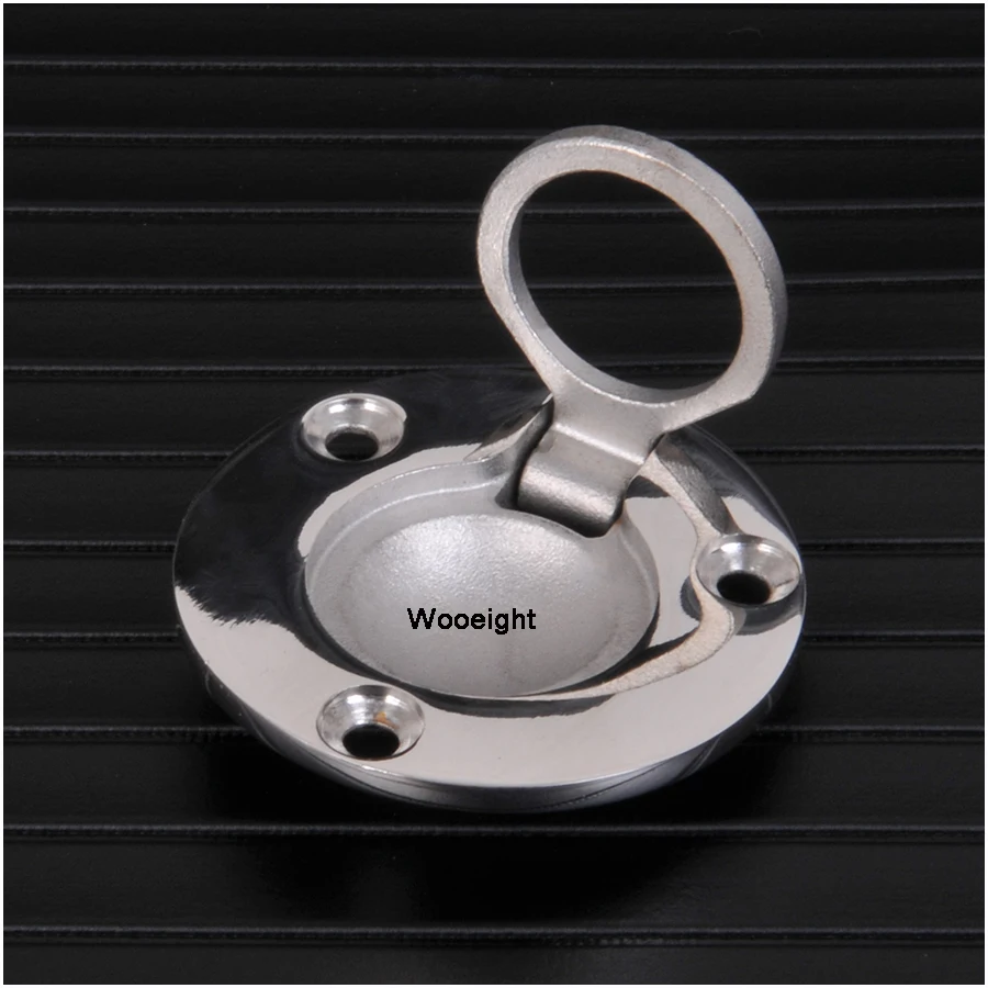 1Pc Boat Marine 316 Stainless Steel Round Flush Lift Ring Hatch Pull Handle Flush Mount Lifting Ring 4055mm For Rowing Boats (1)