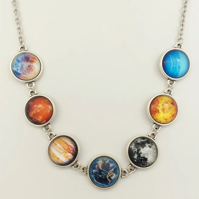 

1PCS Solar system necklace, planet necklace,universe necklace,galaxy necklace jewelry