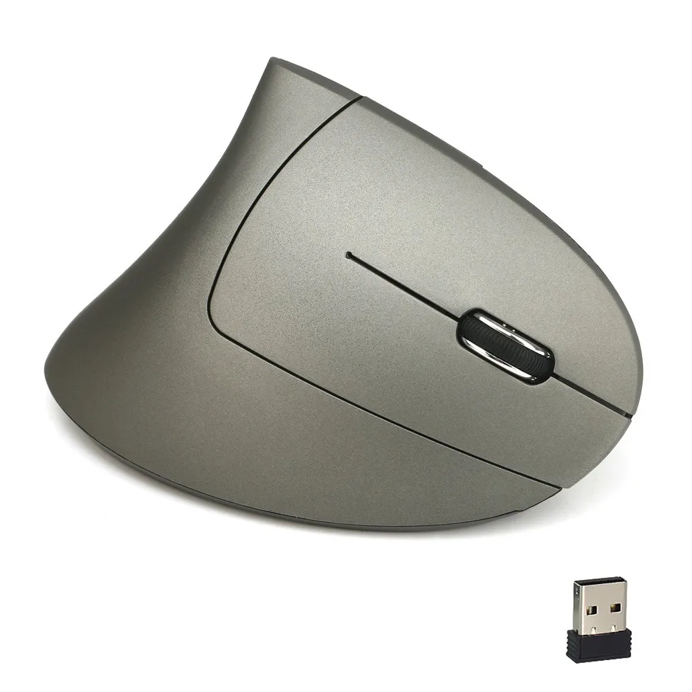 Профессиональный оптический Беспроводной Мышь 2,4 ГГц Игры Эргономичный дизайн Вертикальный Мышь 2400 Точек на дюйм USB Мыши для портативных