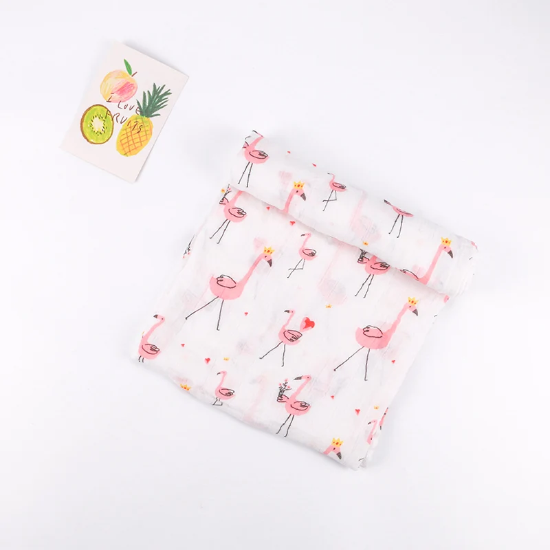 Очень мягкий детский одеяло для новорожденных мягкий из хлопка и бамбукового волокна детский Пеленальный многоцелевой Чехол для коляски обертывание для младенцев - Цвет: Bird