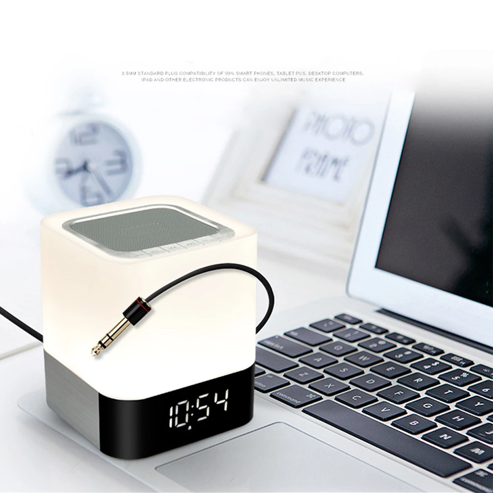 Мини светодиодный Bluetooth беспроводной стерео динамик коробка басового звука Будильник Календарь многофункциональный спикер
