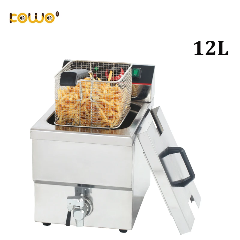 

commercial electric deep fryers with tap 12L capacity single tank