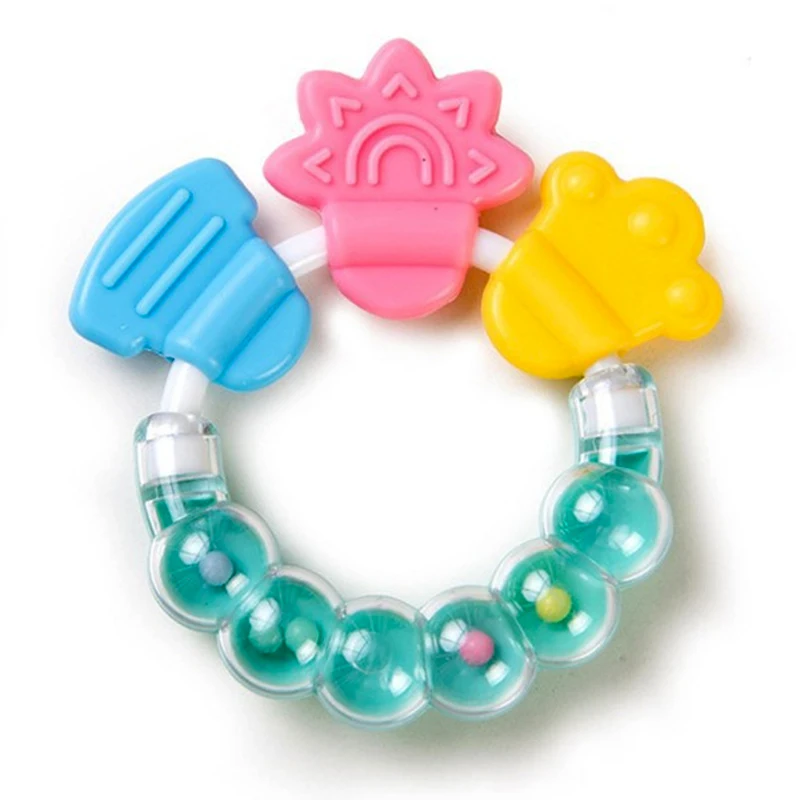 

Cartoon Baby Baby Teether Educational Toys Teeth Biting For Babies Baby Rattle Toy For Bed Bell Silicone Handbell Jingle