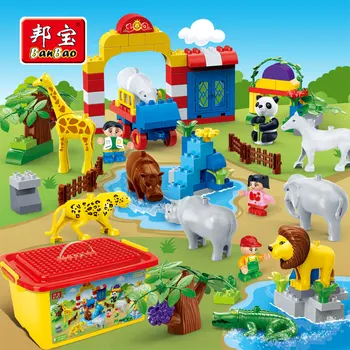 

BanBao Animal Zoo Large Particles Bricks Educational Building Blocks Toys For Kids Children Gifts 6535