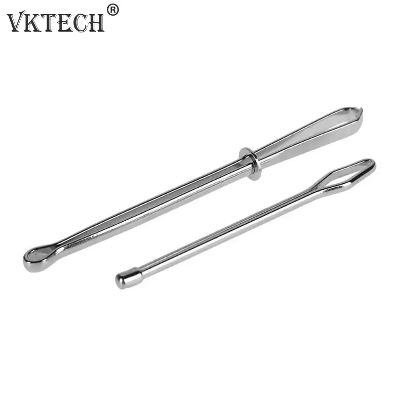 

2pcs/set Stainless Steel Cited Clips Elastic Belt Wearing Rope Weaving Tool Sewing Tools Silver White