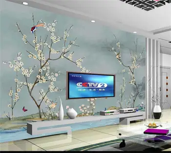 

3d photo wallpaper living room custom mural flowers and birds 3d photo sofa TV background wall non-woven wallpaper for wall 3d