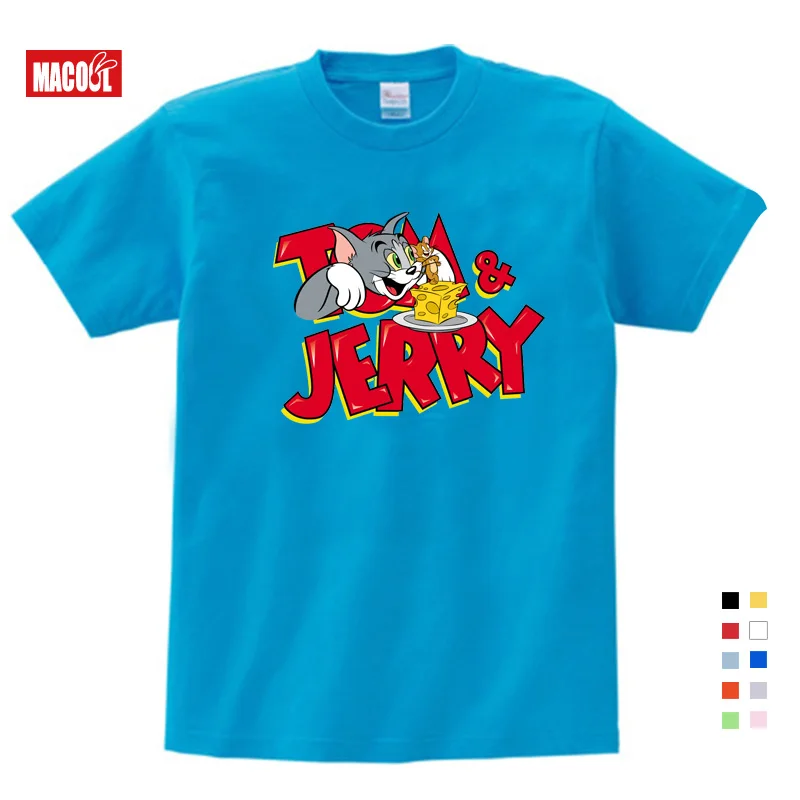 

2019 Cartoon Tom and Jerry T-shirt for Kids Summer Short Sleeve Tee Tops Clothes Children Clothing Boy T Shirt Girls T Shirt