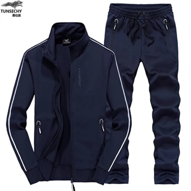 TUNSHECHY Track Suit Men 6XL 7XL 8XL Winter Autumn Two Piece Clothing ...