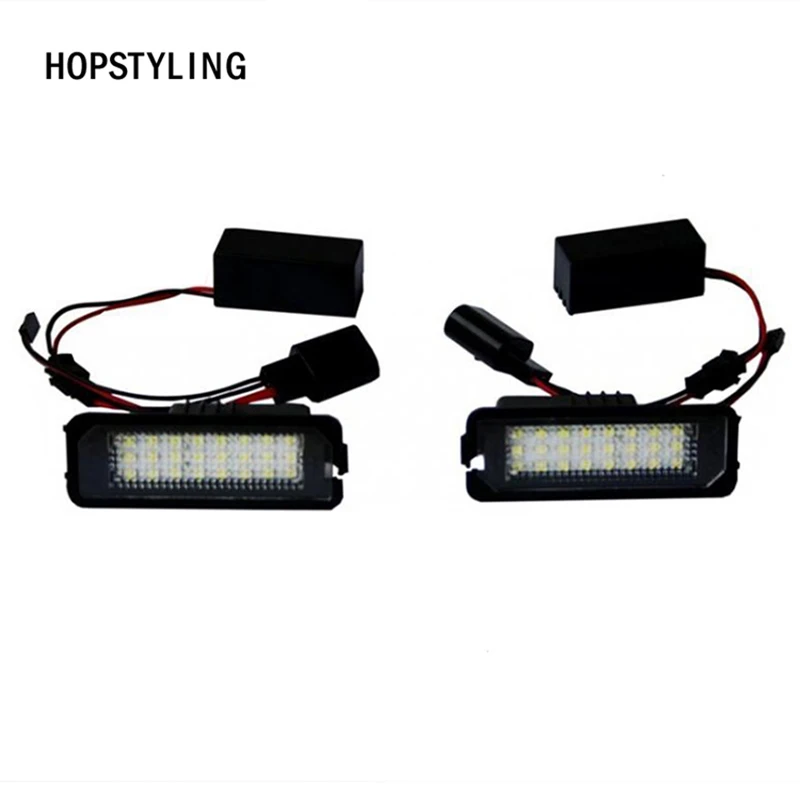 

2x 18SMD Rear LED Number License Plate Light Lamp for Skoda Super 4D Altea Exeo IBIZA Toledo Volkswagen Golf 5/6/7 Polo Passat