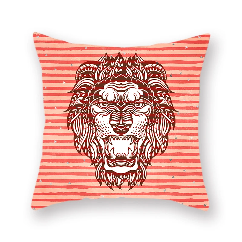 Tiger Throw Pillowcase 45x45cm Striped Geometric Background Pattern Decoration Zebra Red/black Yellow Car Sofa Cushion Cover Tiger Throw Pillowcase 45x45cm Striped Geometric Background Pattern Decoration Zebra Red/black Yellow Car Sofa Cushion Cover