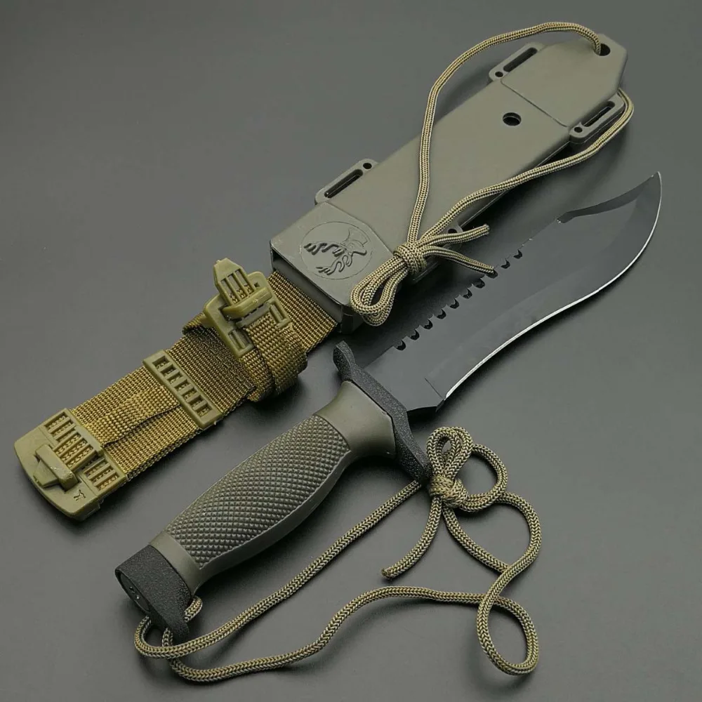 DuoClang Military Combat Striaght Knife 440HC Steel Blade ABS Handle Rescue Utility Outdoor Knives Top Quality DuoClang Military Combat Striaght Knife 440HC Steel Blade ABS Handle Rescue Utility Outdoor Knives Top Quality