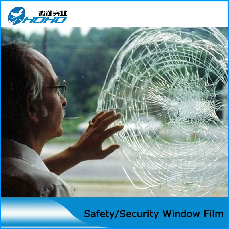 1.52m x 10m Thickened 8 Mil Clear Safety Window Tint Film Shatter proof