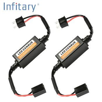 

2pcs Error Free LED Canbus Decoder for LED Car Headlight Bulb Kits for SUV Fog Lamps H4 H7 H1 H11 9006 9007 Adapter Anti-Flicker