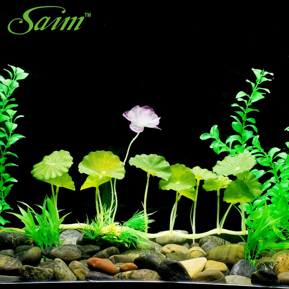 Beautiful Artificial Plants Aquarium Aquascaping Tank Decor Lotus Deco