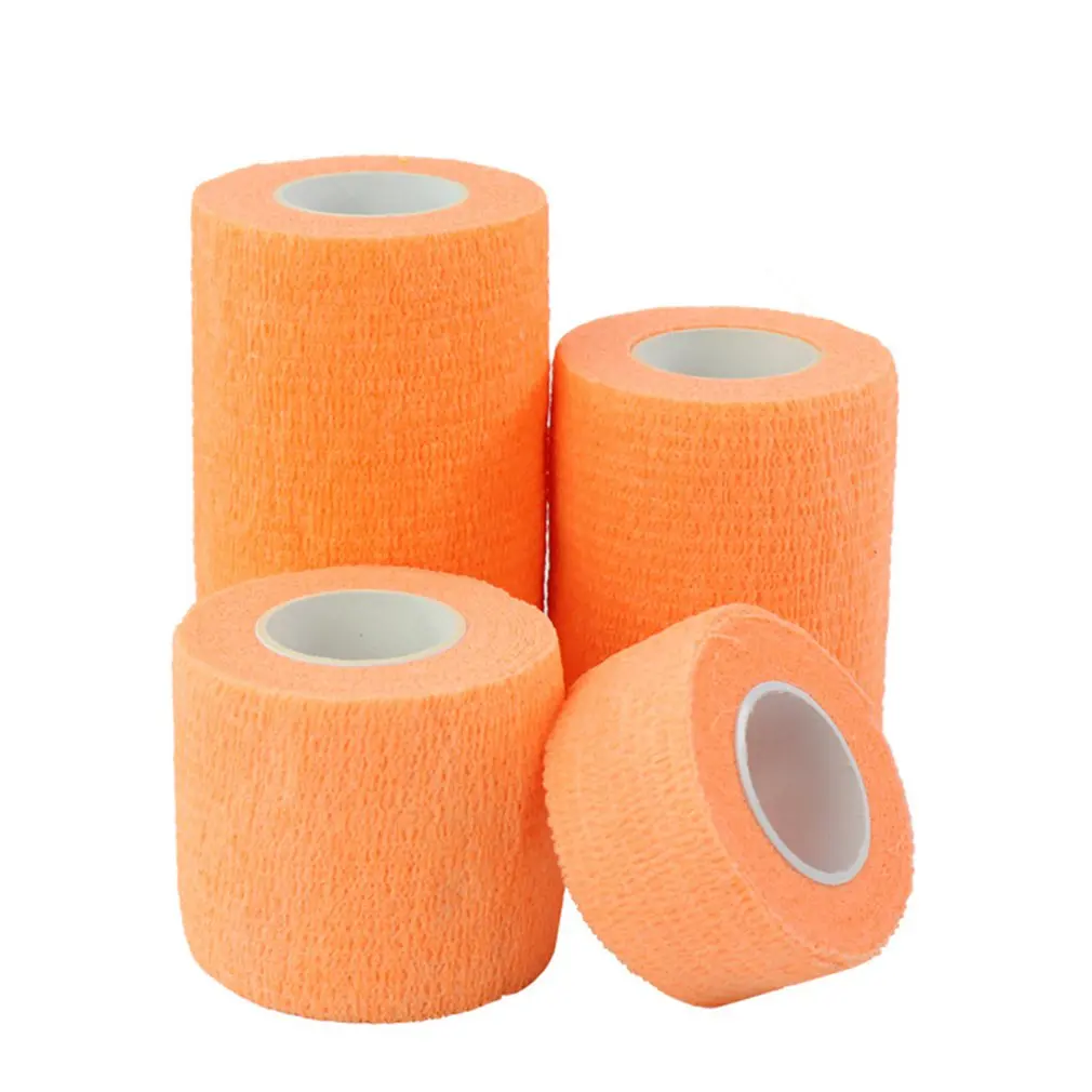 Самоклеющиеся Нетканые эластичные повязки когезивные бинты для обертывания для экстренного лечения ран поддержка запястья новое поступление - Цвет: orange