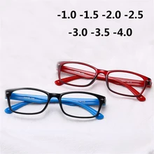 TR90 очки для близорукости для женщин и мужчин, модные очки для студентов с близорукими глазами-1,0-1,5-2,0-4,0