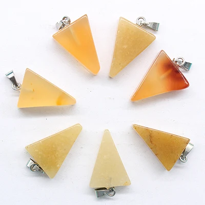 И более 30/ suncoo натуральный камень материал качество треугольник сделать бесплатно DZ149 Шарм кулон ожерелье - Окраска металла: Чистый золотой цвет