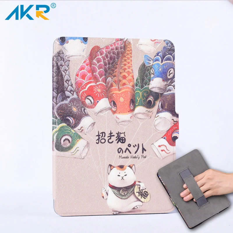 

AKR One Hand Control PU Case for Kindle Paperwhite 1/2/3 Auto Sleep Wake Function + Protector film