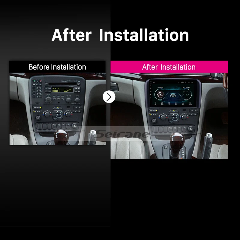 Seicane автомобильный Android 8 1 Navi 2Din HD стерео gps для Volvo S80 2004 2005 2006 блок плеер Поддержка