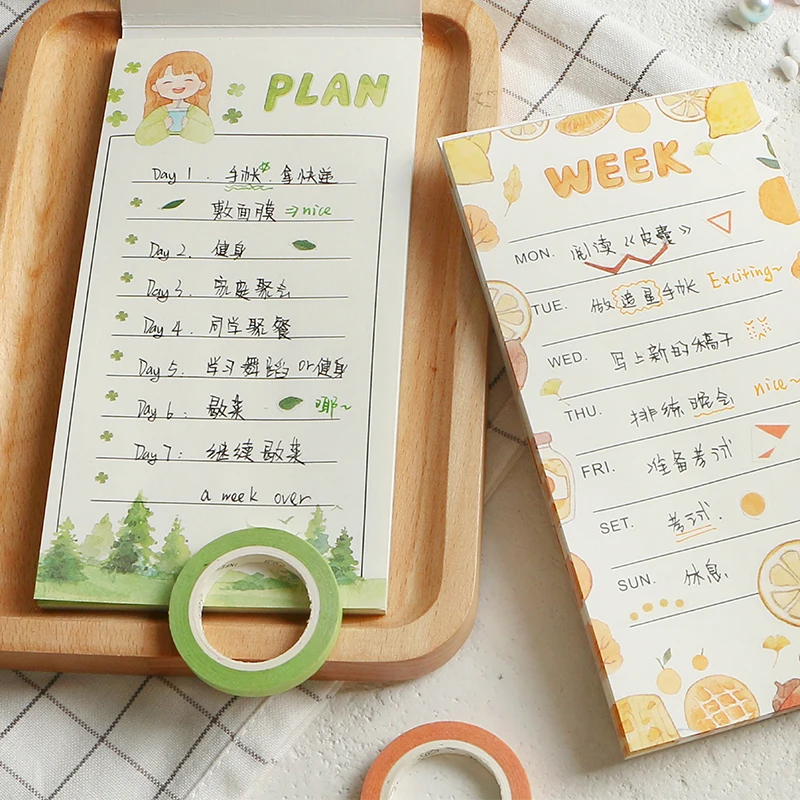 30 листов Kawaii Sweety Girl Memo Pad портативный блокнот планировщик Сделай Сам заметки