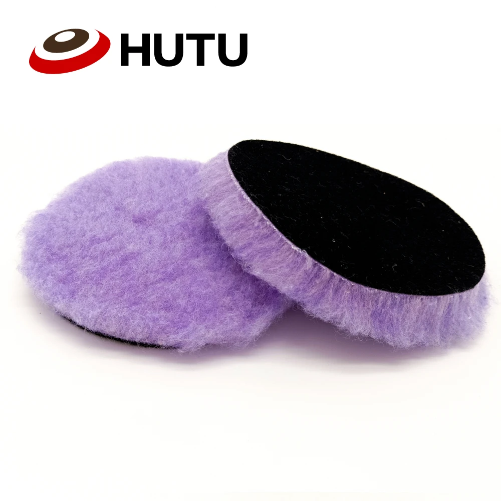 

5 Inch Purple Lambs Woollen Polishing Buffing Pad Polisher Pads For Car Detailing Waxing Polishing Buffer