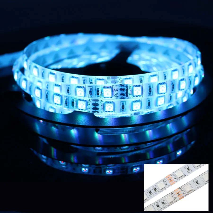 Светодиодная лента RGBWW RGBW водонепроницаемая гибкая светодиодная 5050 RGB 24 В 5 м 60