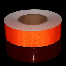 5cm*50m Reflective Tape Safety Warning Conspicuity Film Adhesive tape 2 width red white yellow blue green lime mixer fader knob cap word shouted hole width 8mm red and blue and yellow lime