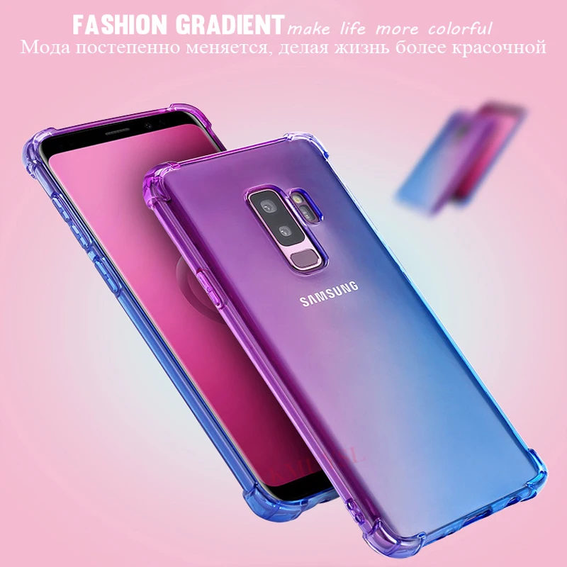 Чехол с градиентными цветами для samsung Galaxy M10 S10 рlus Lite S10e S9 S8 A9 A8 A7 A6s J6 J4 J2 Core J5 J7 примечание 9 8