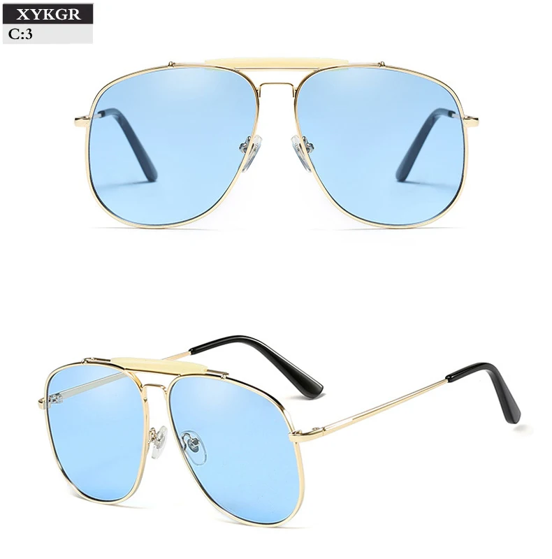 XYKGR, модные новые женские солнцезащитные очки, женские брендовые дизайнерские солнцезащитные очки пудрового синего цвета, мужские Модные очки UV400