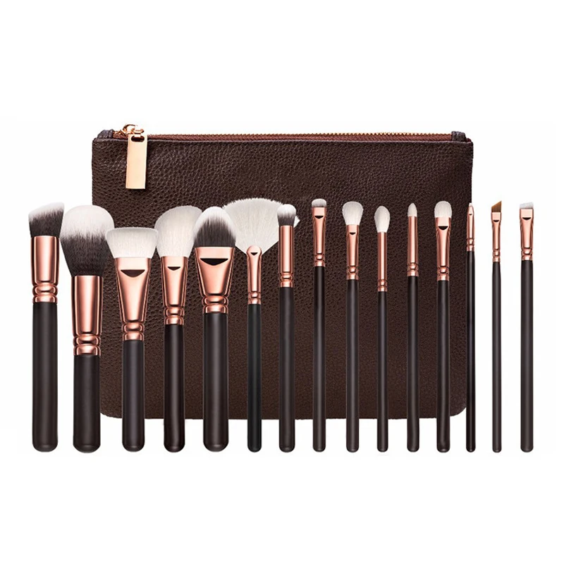 

15pcs/set Makeup Brushes Tools Concealer Foundation Blusher Make up Brushes Kit pincel maquiagem Can print your LOGO with Bag