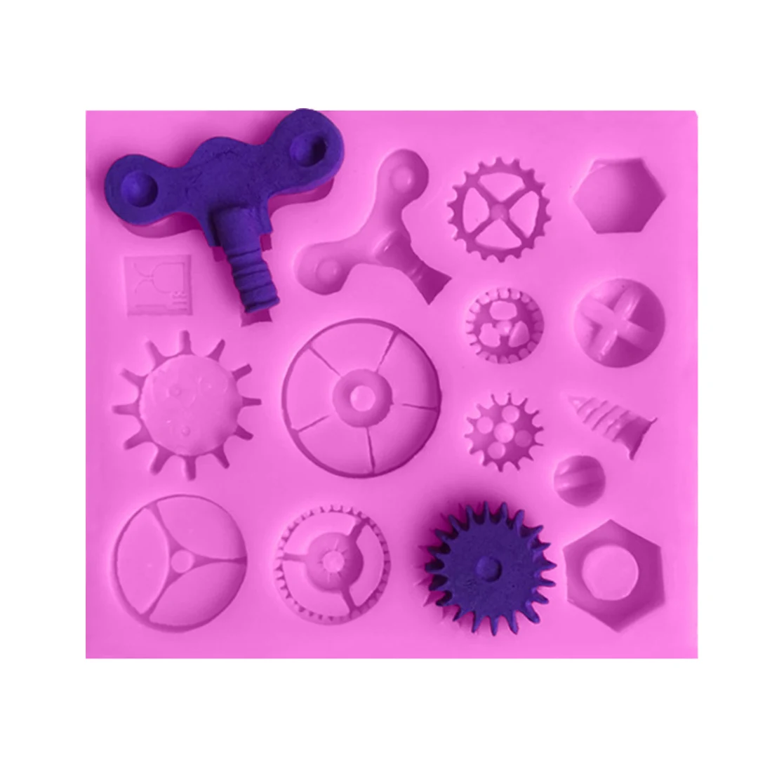 

Steampunk Theme Gear screw Fondant Cake Silicone Mold Industrial Machinery Chocolate Mold Cake Decorating Tools