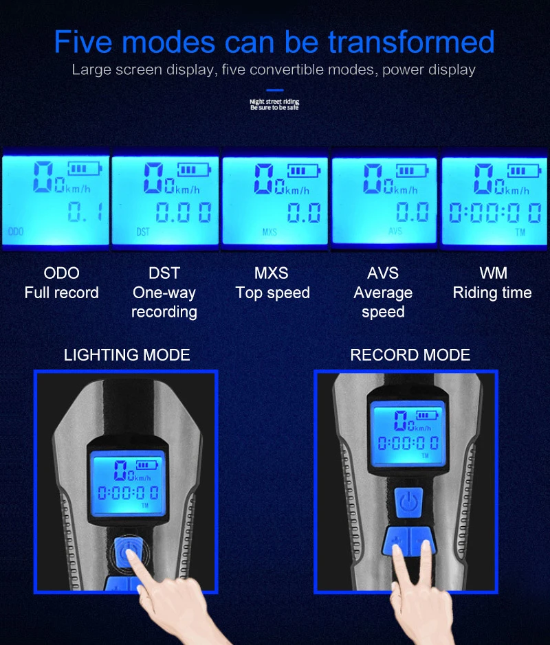 Best 4 modes USB Bicycle Light Lamp Bike Computer 6 Horn Modes Flashlight Bike Speedometer Cycle LED Front Display Bicycle headlight 2 Best 4 modes USB Bicycle Light Lamp Bike Computer 6 Horn Modes Flashlight Bike Speedometer Cycle LED Front Display Bicycle headlight 2