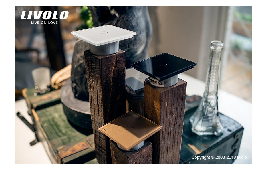 Livolo luxury Wall Touch Sensor Switch,Light Switch,smart switch,Crystal Glass,Power Socket,multifunctional sockets