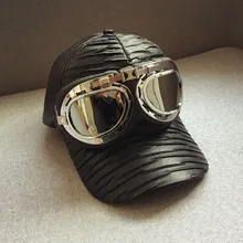 Новинка, Авиатор, ПУ очки, козырьки, подходят ко всему, черная бейсболка, Корейская мужская и женская, четыре сезона, повседневные кепки, новинка для взрослых