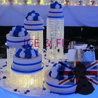 

4pcs/Lot Grade Beautiful Acrylic Cake Stand Centerpiece Wedding Cake Display Birthday Decoration Size :Diameter:20/25/30/35