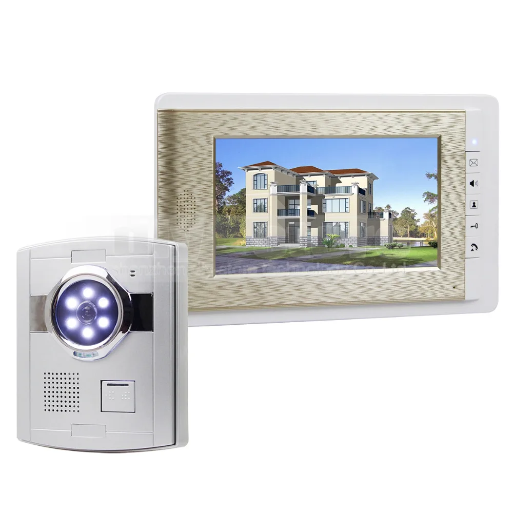 

DIYSECUR Wired Video Door Phone Handsfree Intercom 7" LCD Monitor Vandalproof Camera