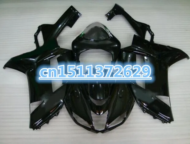 

OEM Fairing For KAWASAKI 07-08 NINJA ZX 6R 636 ZX-636 10B32 ZX6R BLACK ZX-6R ZX636 07 08 2007 2008 HOT No decals Bodywork-Dor D