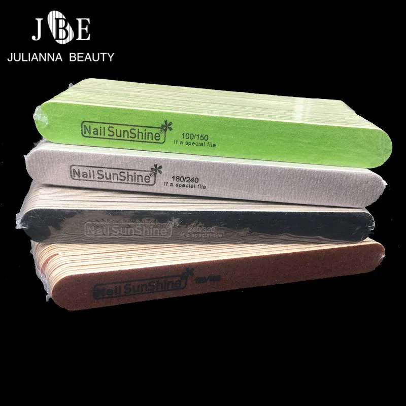 

160pcs/lot 180/240 120/180 100/150 240/320 Professional Mix Color Wood Sandpaper Buffers Salon Glitter Manicure Procedures Nails