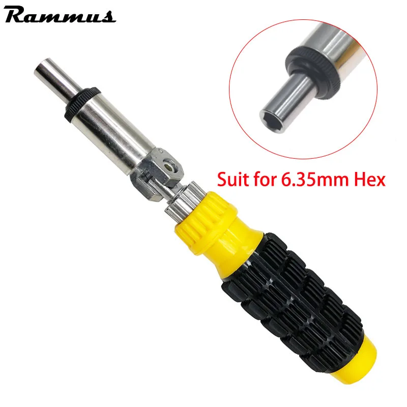 

1/4 Inch 6.35mm Hex Shank Ratchet Screwdriver Bit Left Right Rotating Ratchet Wrench Drive Adapter Ratchet DIY Tool 180 Degree