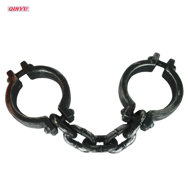 1pcs halloween prank props handcuffs halloween toys plastic toys