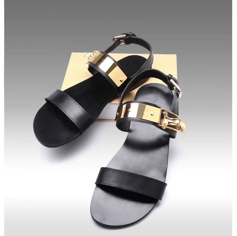 mens leather dress sandals