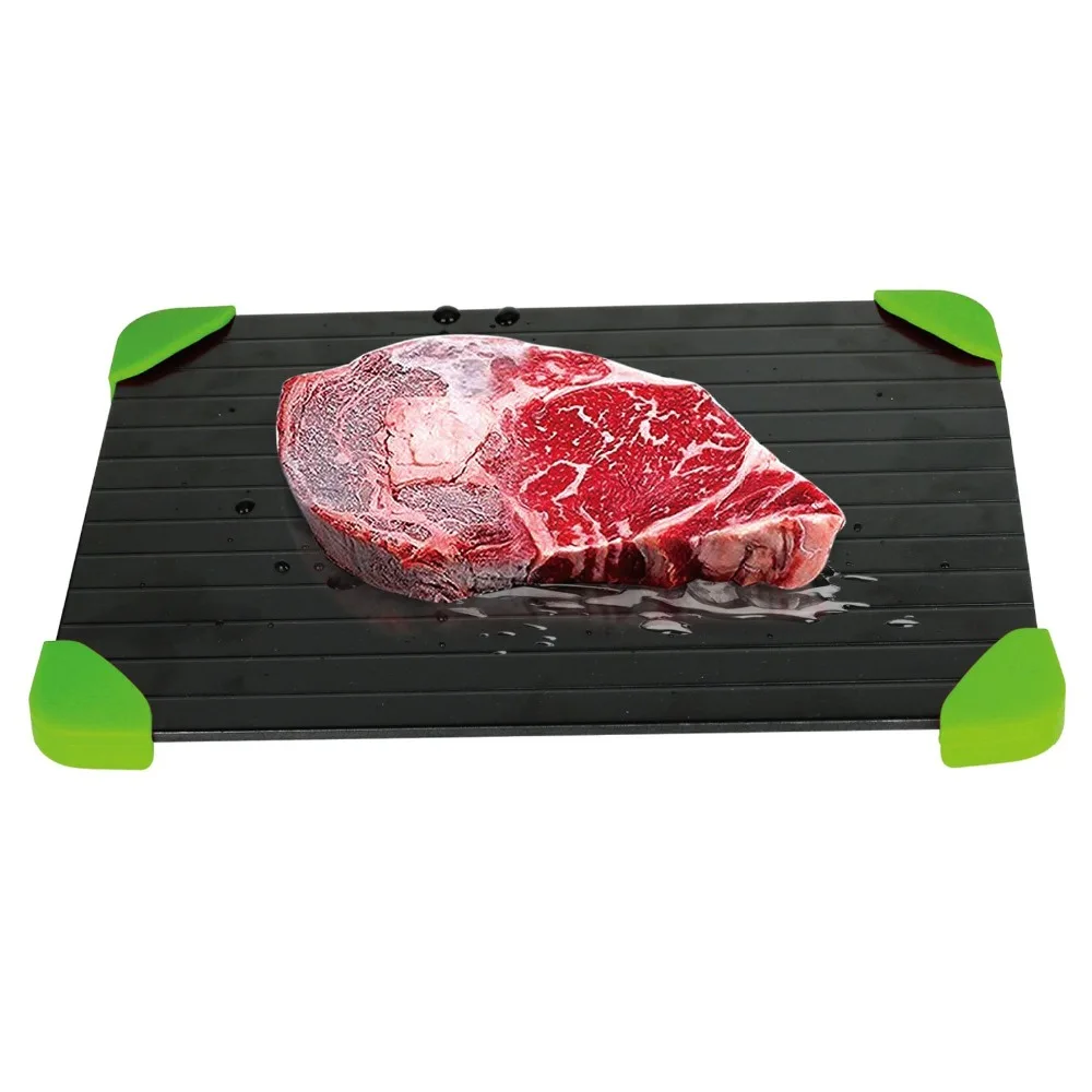 Meat Defroster Fast Defrosting Tray Plate Aluminium Tray Defrosting Board Thaw Frozen Food Meat Fruit Fish Kitchen Gadget Tool Meat Defroster Fast Defrosting Tray Plate Aluminium Tray Defrosting Board Thaw Frozen Food Meat Fruit Fish Kitchen Gadget Tool