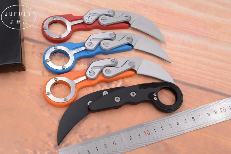 JUFULE Caswell Morphing Karambit нейлоновая ручка из стекловолокна D2 Лезвие Открытый тактический лагерь Охота EDC инструмент складной кухонный нож